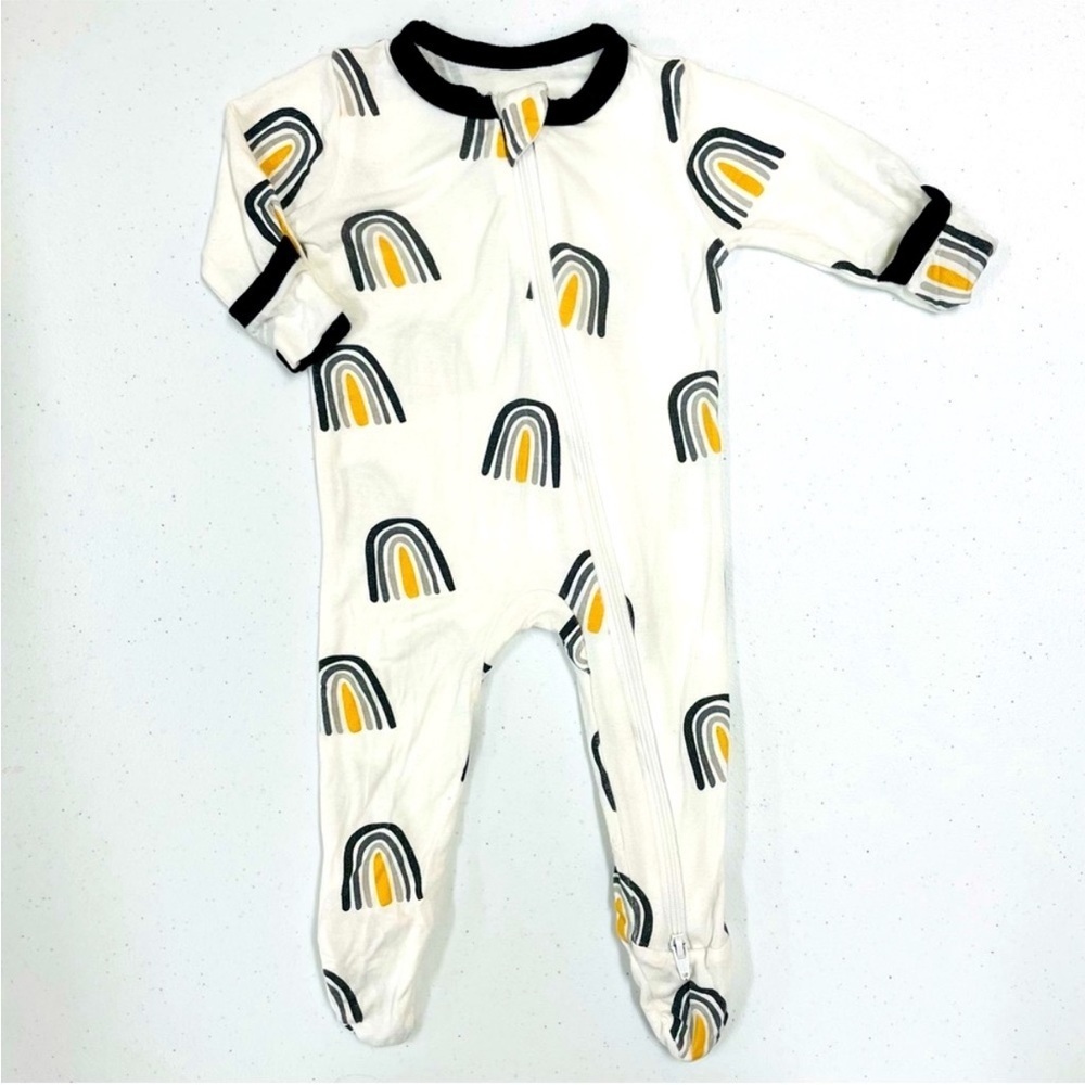 Kyte Baby Metallic Rainbows Zippered Footie Boys NB Newborn Girls Bamboo Sleeper